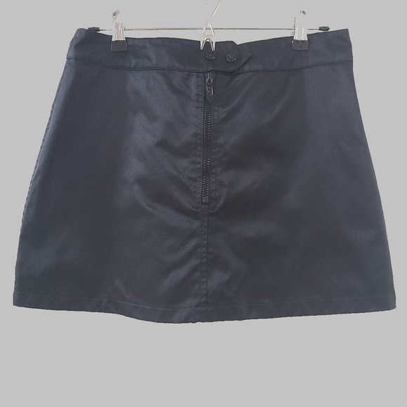 ULTRA RARE Vintage Designer JPG Jean-Paul Gaultier Black Logo Mini Skirt - Picture 2 of 11